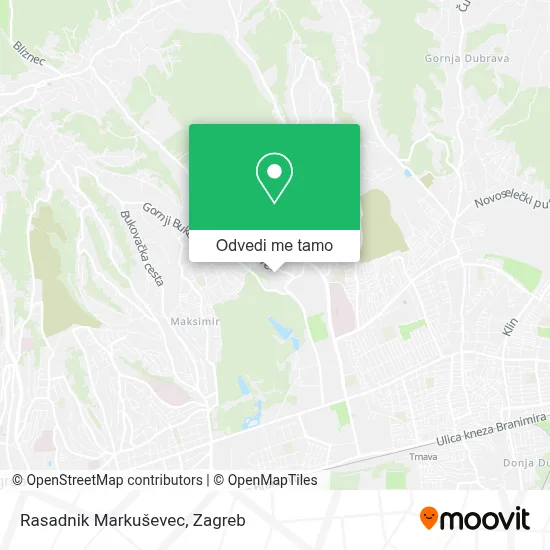 Karta Rasadnik Markuševec