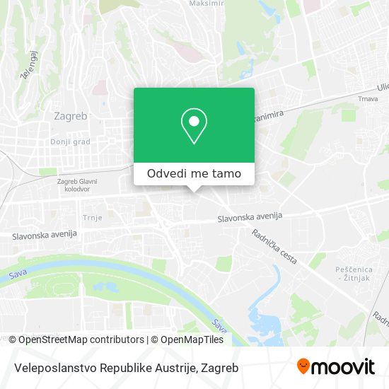 Karta Veleposlanstvo Republike Austrije