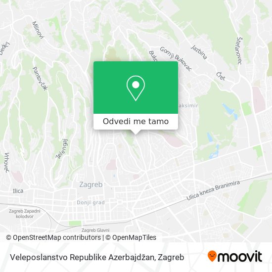 Karta Veleposlanstvo Republike Azerbajdžan