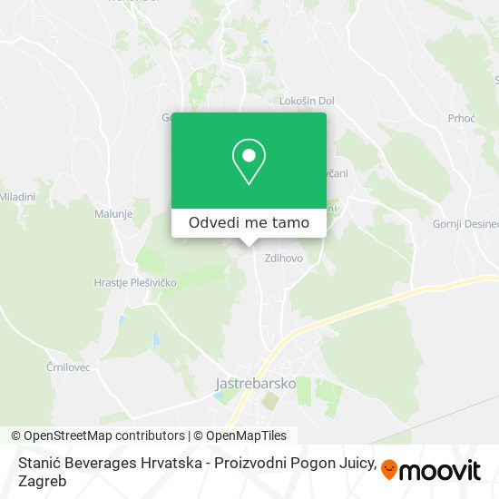 Karta Stanić Beverages Hrvatska - Proizvodni Pogon Juicy