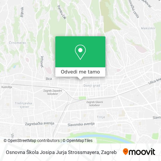 Karta Osnovna Škola Josipa Jurja Strossmayera