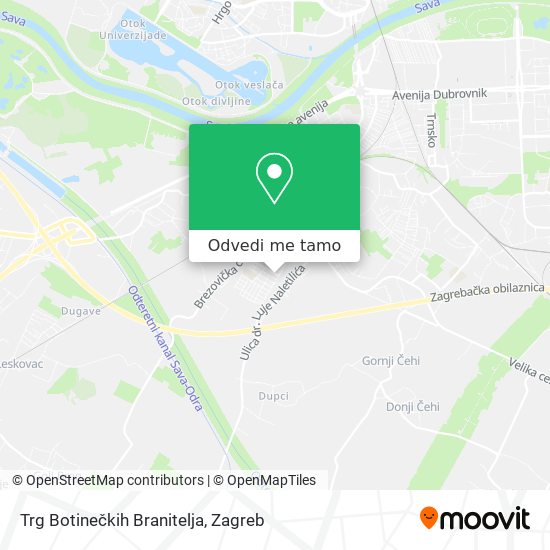 Karta Trg Botinečkih Branitelja