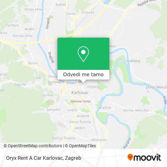Karta Oryx Rent A Car Karlovac
