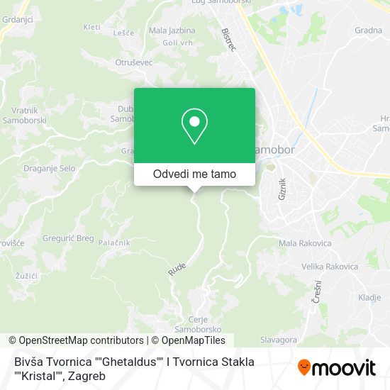 Karta Bivša Tvornica ""Ghetaldus"" I Tvornica Stakla ""Kristal""