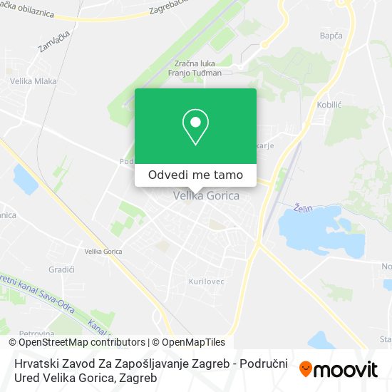 Karta Hrvatski Zavod Za Zapošljavanje Zagreb - Područni Ured Velika Gorica