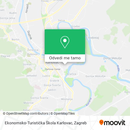 Karta Ekonomsko-Turistička Škola Karlovac