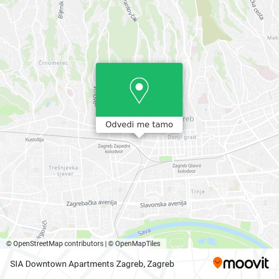 Karta SIA Downtown Apartments Zagreb