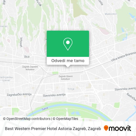 Karta Best Western Premier Hotel Astoria Zagreb