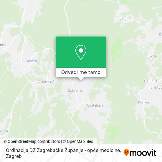 Karta Ordinacija DZ Zagrebačke Županije - opće medicine