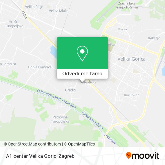 Karta A1 centar Velika Goric