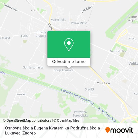 Karta Osnovna škola Eugena Kvaternika-Područna škola Lukavec