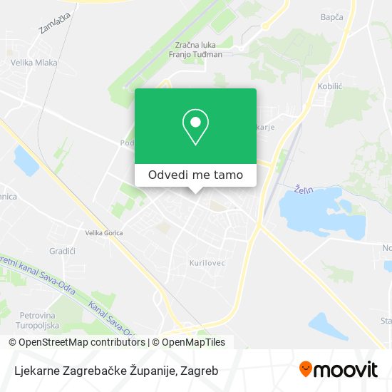 Karta Ljekarne Zagrebačke Županije