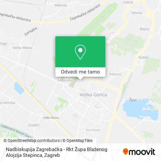 Karta Nadbiskupija Zagrebačka - Rkt Župa Blaženog Alojzija Stepinca