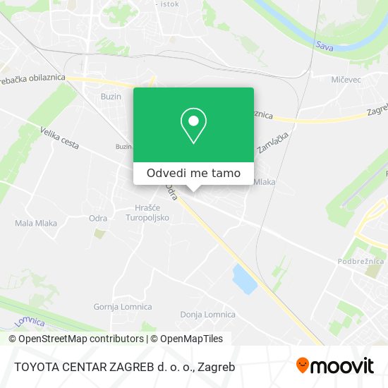 Karta TOYOTA CENTAR ZAGREB d. o. o.