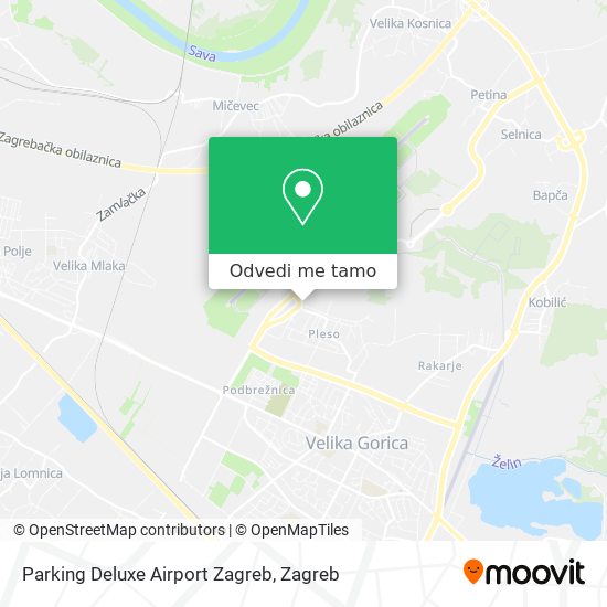 Karta Parking Deluxe Airport Zagreb