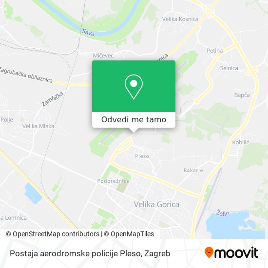 Karta Postaja aerodromske policije Pleso