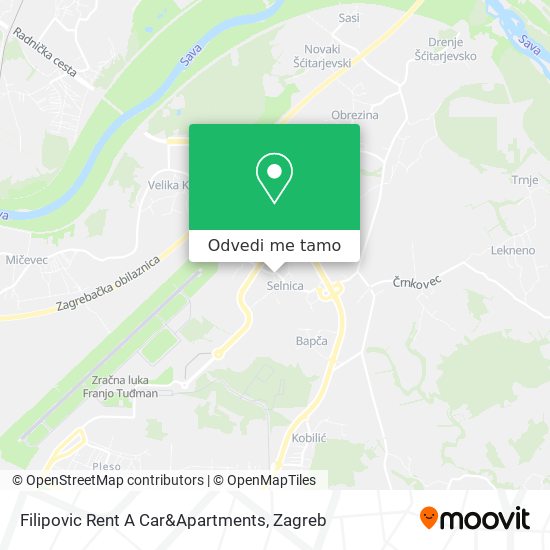 Karta Filipovic Rent A Car&Apartments
