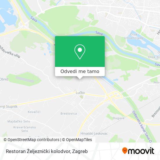 Karta Restoran Željeznički kolodvor