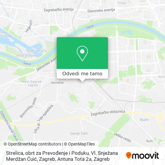 Karta Strelica, obrt za Prevođenje i Poduku, Vl. Snježana Merdžan Ćuić, Zagreb, Antuna Tota 2a