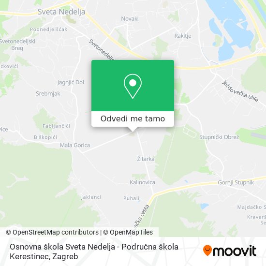 Karta Osnovna škola Sveta Nedelja - Područna škola Kerestinec