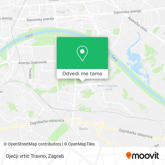 Karta Dječji vrtić Travno