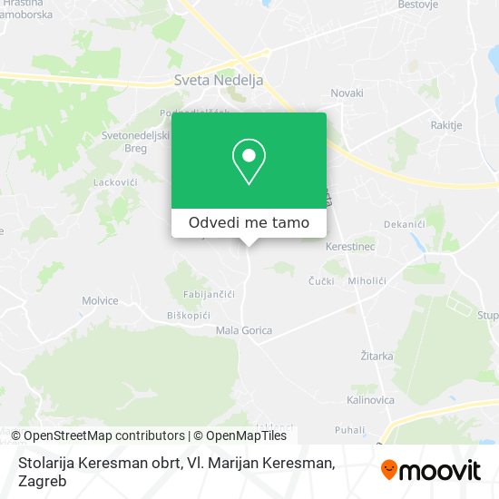 Karta Stolarija Keresman obrt, Vl. Marijan Keresman
