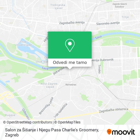 Karta Salon za Šišanje i Njegu Pasa Charlie's Groomery