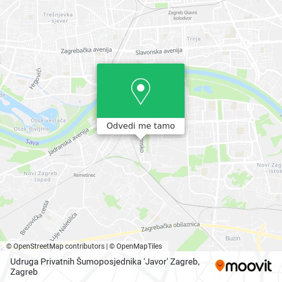 Karta Udruga Privatnih Šumoposjednika 'Javor' Zagreb