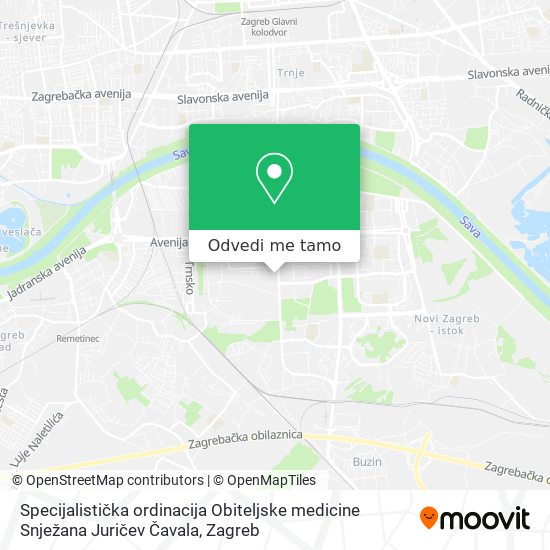 Karta Specijalistička ordinacija Obiteljske medicine Snježana Juričev Čavala