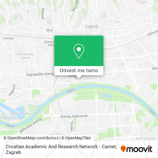 Karta Croatian Academic And Research Network - Carnet