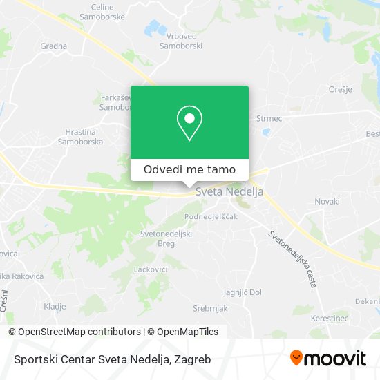 Karta Sportski Centar Sveta Nedelja