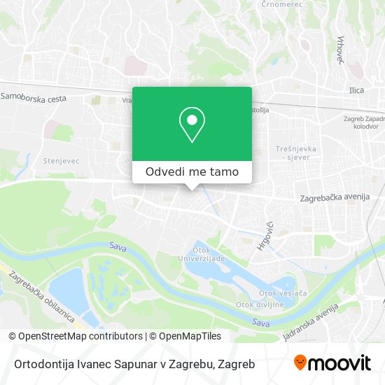 Karta Ortodontija Ivanec Sapunar v Zagrebu