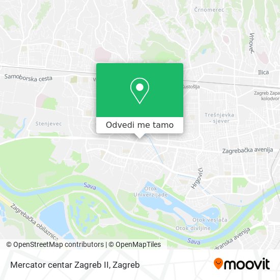 Karta Mercator centar Zagreb II