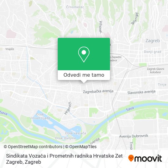 Karta Sindikata Vozača i Prometnih radnika Hrvatske Zet Zagreb