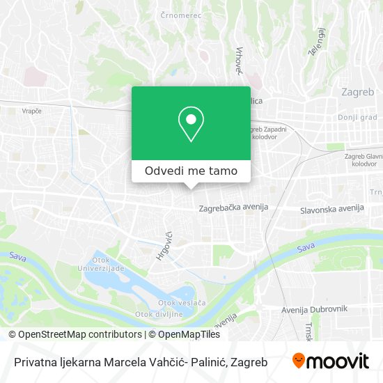 Karta Privatna ljekarna Marcela Vahčić- Palinić