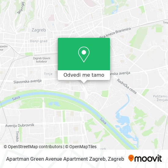 Karta Apartman Green Avenue Apartment Zagreb