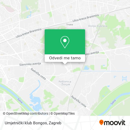 Karta Umjetnički klub Bongos