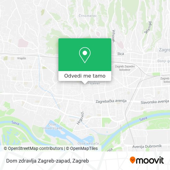 Karta Dom zdravlja Zagreb-zapad
