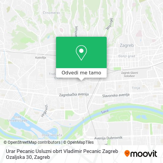 Karta Urar Pecanic Usluzni obrt Vladimir Pecanic Zagreb Ozaljska 30