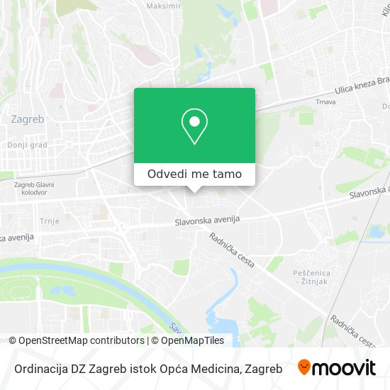 Karta Ordinacija DZ Zagreb istok Opća Medicina