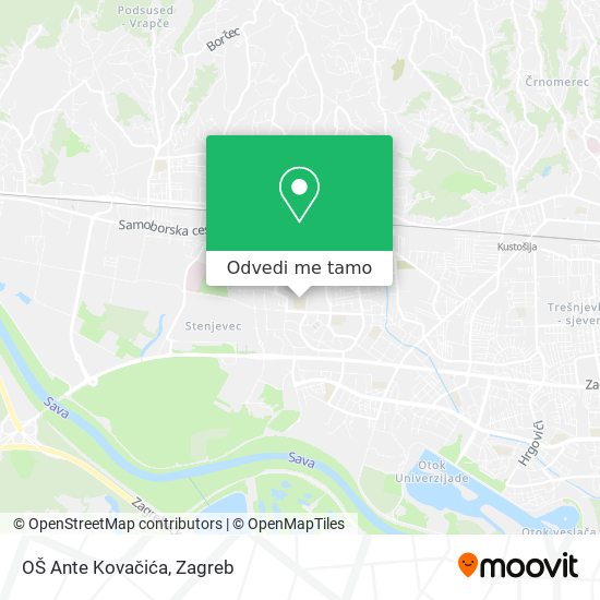 Karta OŠ Ante Kovačića