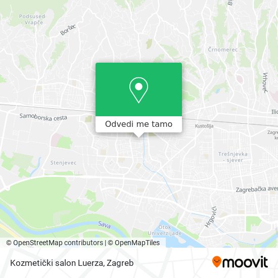 Karta Kozmetički salon Luerza