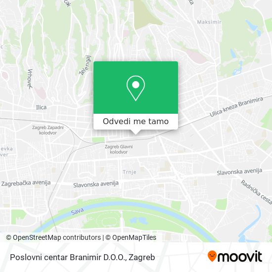 Karta Poslovni centar Branimir D.O.O.
