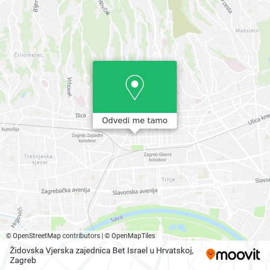 Karta Židovska Vjerska zajednica Bet Israel u Hrvatskoj