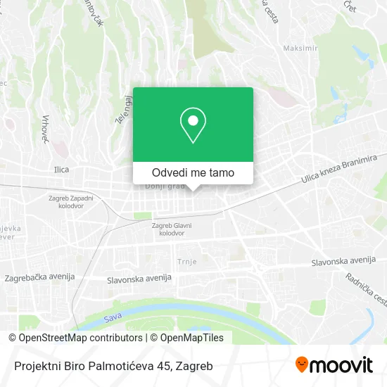 Karta Projektni Biro Palmotićeva 45