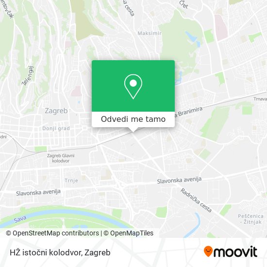 Karta HŽ istočni kolodvor