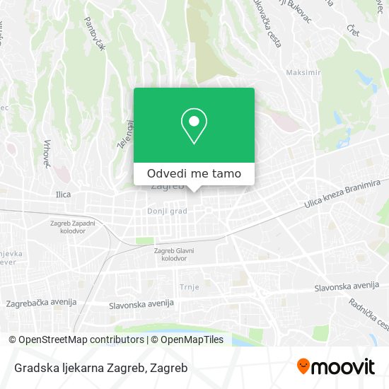 Karta Gradska ljekarna Zagreb