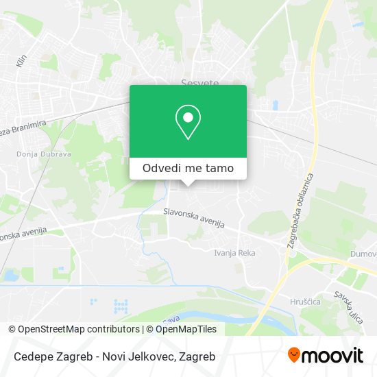 Karta Cedepe Zagreb - Novi Jelkovec