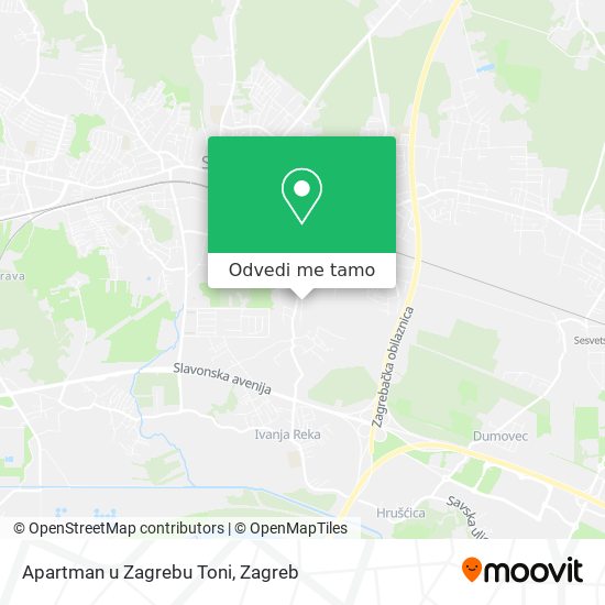 Karta Apartman u Zagrebu Toni