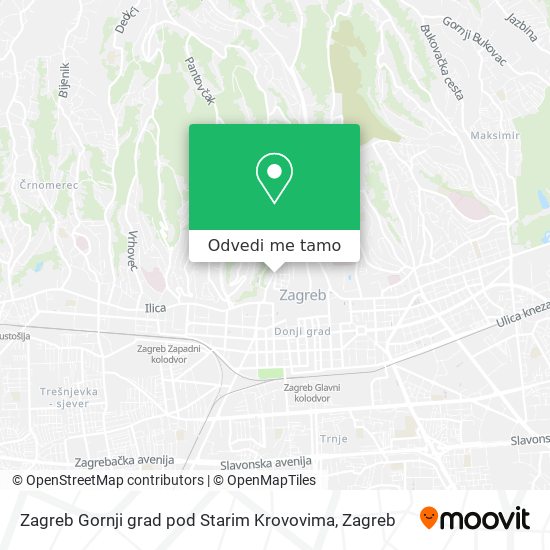 Karta Zagreb Gornji grad pod Starim Krovovima